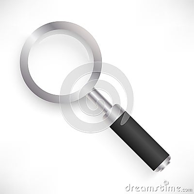 Magnifying glass top view Vector Illustration