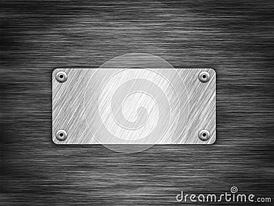 Metallic nameplate Stock Photo