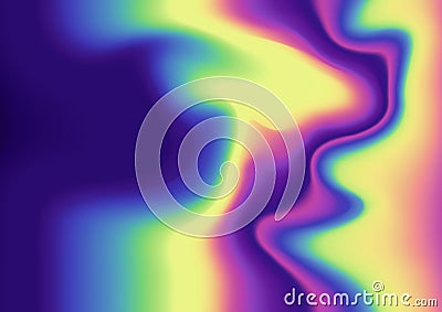 Metallic Oil Swirl Iridescent background Vector Illustration