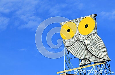 Metallic owl Stock Photo