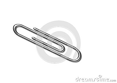 Metallic Paper clip Stock Photo