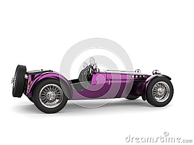 Metallic purple vintage open wheel sport racing car Stock Photo