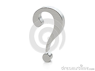 Metallic question symbol Stock Photo