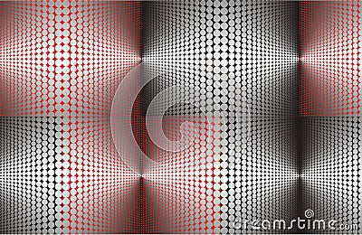 Metallic red and black Vector Illustration