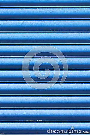 Metallic roller shutter Stock Photo