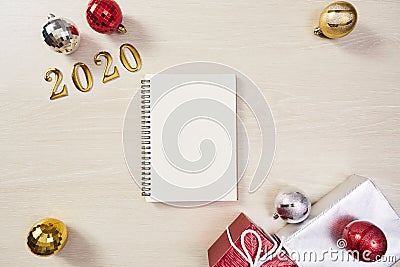 Metallic silver and gold and red christmas ball Stock Photo