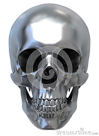Metallic Skull Stock Photo