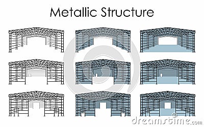 Metallic Structure colored Vector Illustration