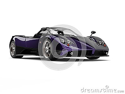 Metallic violet super car Stock Photo