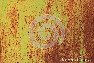 Metallic wall background, texture, colored in fiery yellow color Stock Photo
