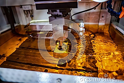 Metalworking CNC Electrolysis milling machine Stock Photo