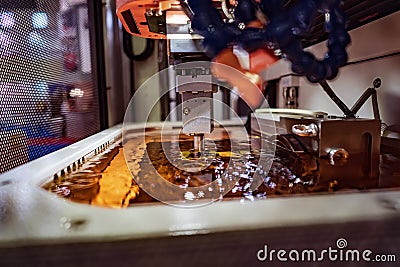 Metalworking CNC Electrolysis milling machine Stock Photo