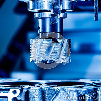 Metalworking CNC milling machine. Stock Photo