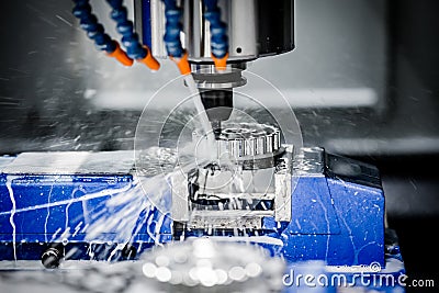 Metalworking CNC milling machine. Stock Photo