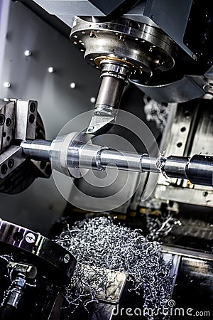 Metalworking CNC milling machine. Stock Photo