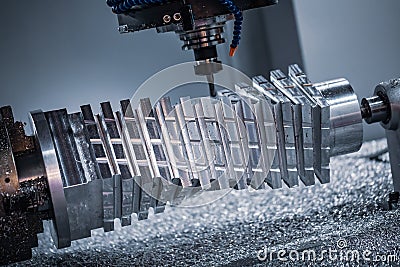 Metalworking CNC milling machine. Stock Photo