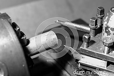 metalworking lathe cutter Stock Photo