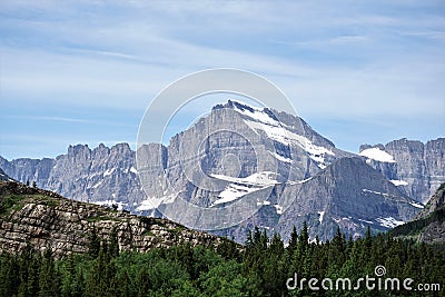 Metamorphic intrusion in Glacier National Park Stock Photo