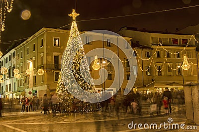 Metaphor of busy life in Christmas period Editorial Stock Photo