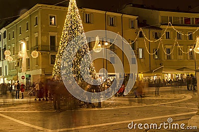 Metaphor of hectic life in Christmas period Editorial Stock Photo