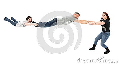 Metaphor New Spin Father Daughter Stock Photo