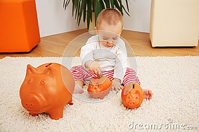 Metaphoric early savings, insurance or investment Stock Photo