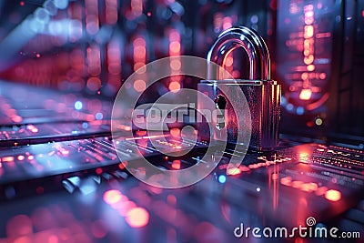 Metaphorical representation of online data protection secure storage and backup concepts explained Stock Photo