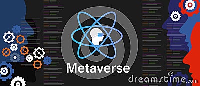 Metaverse meta verse worlvirtual made of code software development software Stock Photo