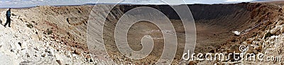 Meteor Crater Panorama Stock Photo