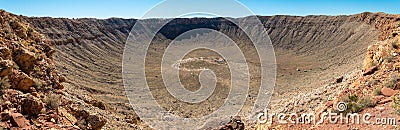 Meteor Crater panorama Stock Photo