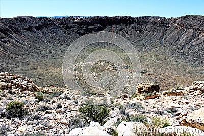Meteor Crater Stock Photo