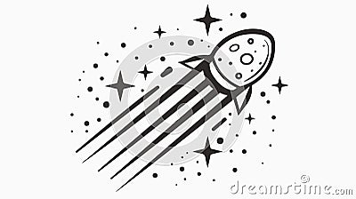 Meteor Icon for Space Exploration - Professional Image of Meteor for Design Projects Vector Illustration
