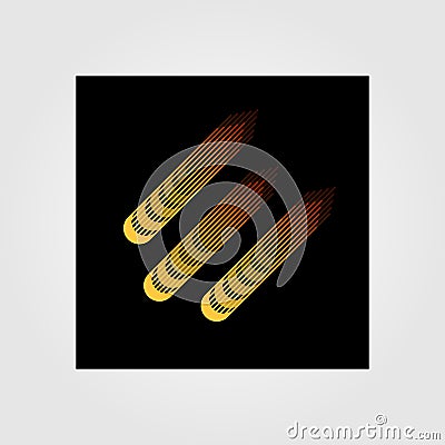 Meteor logo vector illustration design Vector Illustration