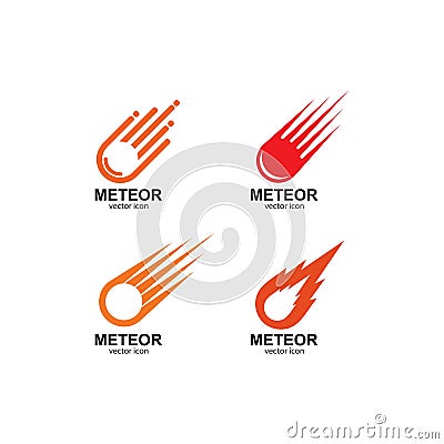 meteor logo vector template Vector Illustration