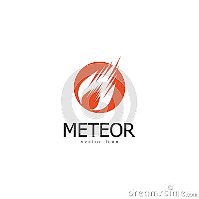 meteor logo vector template design Vector Illustration