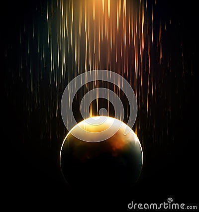 Meteor shower Vector Illustration