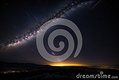 Meteor Shower of Astra Stock Photo