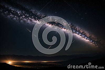 Meteor Shower of Astra Stock Photo