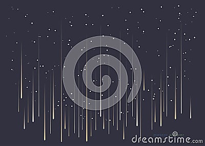 Meteor shower Vector Illustration