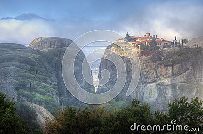 Meteora, Greece - monastery Holy Trinity Stock Photo