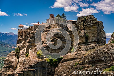 Meteora, Monasteries on Huge Rocks Stock Photo