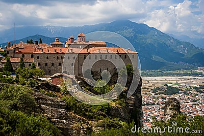 Meteora Monasteries in Trikala, Greece Stock Photo