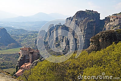 Monasteries of Meteora in Kalambaka, Greece Stock Photo