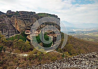 Monasteries of Meteora in Kalambaka, Greece Stock Photo