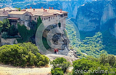 The Meteora is a rock formation in central Greece Editorial Stock Photo