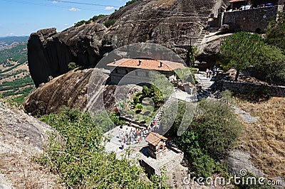 Meteora Rocks and Monasteries in Greece Editorial Stock Photo