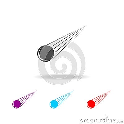 meteorite icon. Elements of space in multi colored icons. Premium quality graphic design icon. Simple icon for websites, web desig Stock Photo