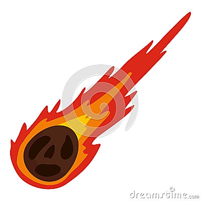 Meteorite icon isolated Vector Illustration