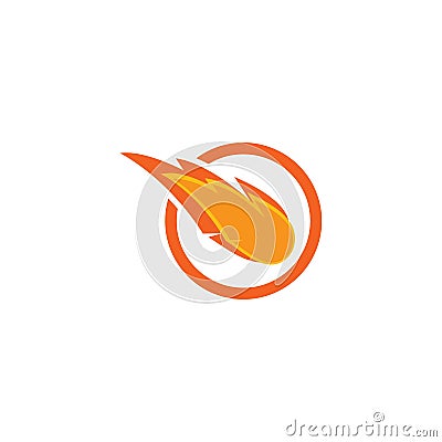 Meteorite ilustration logo Vector Illustration