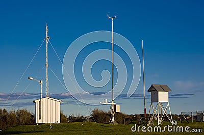 meteorologic station, Lista, Norway Stock Photo